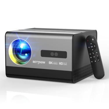 Imagem de Bettdow Projetor 4k 8k 18000 Lumens Hd 1080p Compatível Completo De Android 12, Smart Projetores Retroprojetor Portatil 550 ANSI WiFi6 BT4,2, Auto Correção Trapezoidal, Foco Eletronico