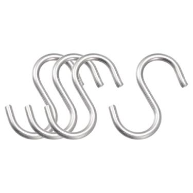Imagem de METALLIXITY Ganchos S (50 mm/1,97") 4 peças, cabide de aço inoxidável 304 - para pendurar objetos em cozinhas, jardins, banheiros, armários, garagens, escritórios, prata
