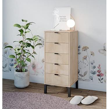 Imagem de COMODA FALKK QUEENS 5 GAVETAS 400 (Amadeirado)