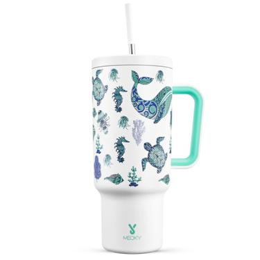 Imagem de Meoky Copo de 1,134 g com alça e canudo (GWMA)