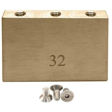 Imagem de TUOREN Bloco de tremolo de latão grosso para ponte de guitarra elétrica Floyd Rose (32 mm)