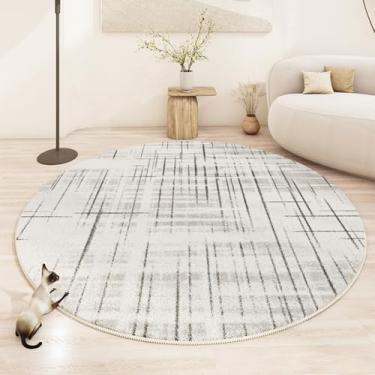 Imagem de Tapetes minimalistas modernos para o quarto grande área sala de estar decoração tapete redondo engrossado casa pelúcia lounge tapete, n, 300x300cm