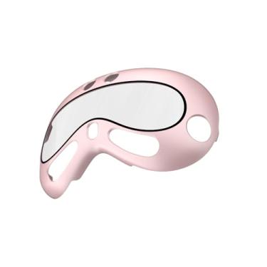 Imagem de Rc-Z Screen Protector Case for Apple Vision Pro, Hard PC Bumper & Tempered Glass Protective Cover Full Face Cover for Vision Pro VR Headset 2024 Accessories, Rose Pink