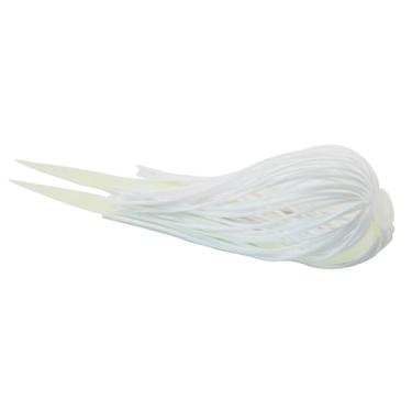 Imagem de Saias de silicone Jig Saias de pesca de substituição para iscas de baixo Spinnerbaits Acessórios de isca de pesca de troca rápida Saias de lula Jig 12 peças (branco, 90 peças, fios de 7,6 cm com duas