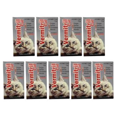 Imagem de Vermitril Gatos - Anti Pulgas, Carrapatos, Vermes, Sarnas 36 Comprimidos mastigáveis
