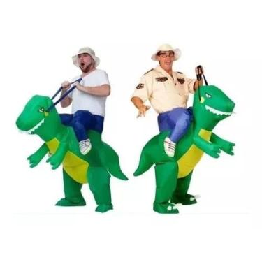 Imagem de Fantasia De Montaria De Dinossauro Inflável Verde