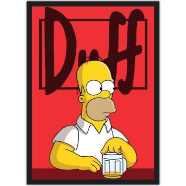 Imagem de Quadro Decorativo Simpsons Homer Cerveja Nerd Geek Decorações Com Mold