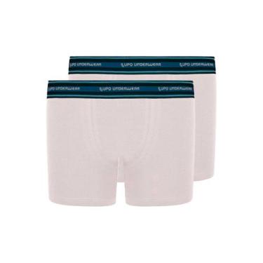 Imagem de Kit com 2 Cuecas Infantil Boxer Lupinho 141-003 - LUPO, Branco, G