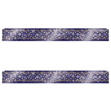 Imagem de Beistle 2 bandeiras de Ramadan com franjas de plástico metálico para decorações de festas religiosas muçulmanas, 19 cm x 12 cm, multicoloridas