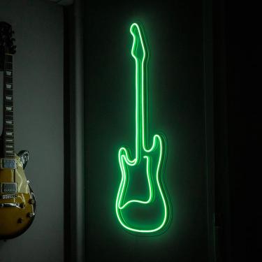 Imagem de Painel Luminoso Criativo GUITARRA - Neon LED - VERDE
