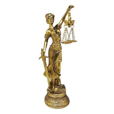 Imagem de Dama da justiça de resina 20 cm - Tenda, Bronze