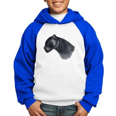Imagem de Moletom Infantil Jaguar - Foca na Moda, Branco, Azul, 6