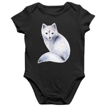 Imagem de Body Bebê Algodão Raposa Arte - Foca na Moda, Preto, GG