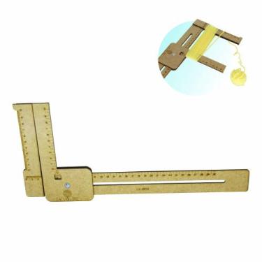Imagem de Régua Gabarito Regulável Cabelo De Boneca 05 A 30cm - Mdf - Levolpe