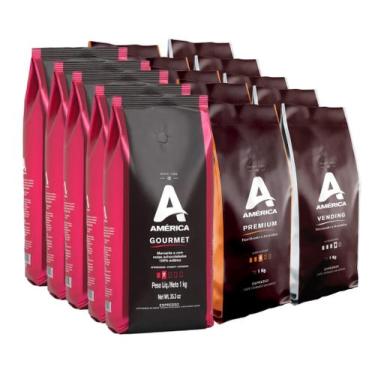 Imagem de Kit Café em grãos América 15 kg - Gourmet, Vending e Premium