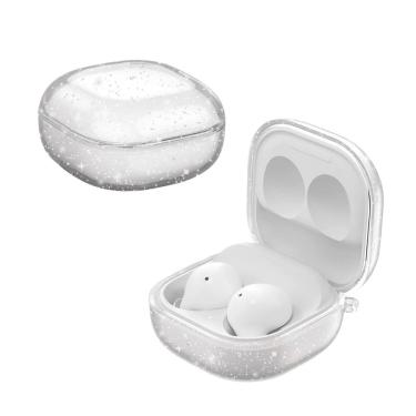Imagem de NERDCASE, Case Silicone Transparente com Glitter, Compatível com Galaxy Buds FE/2/Pro/Live