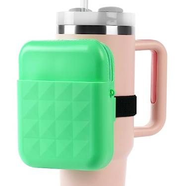 Imagem de AUAUY Bolsa de silicone para garrafa de água Stanley Quencher Adventure 1,134 g e Stanley Iceflow 567 g 850 g, bolsa de copo de academia para Stanley Cup, Stanley Pochete Acessórios femininos para