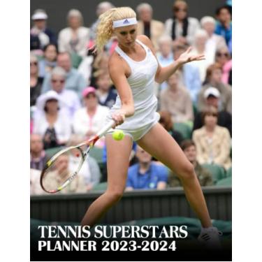 Imagem de 2023-2024 Monthly Planner TENNIS SUPERSTARS: Monthly Daily Planner 2023-2024, TENNIS SUPERSTARS Perfect Organizer, 2023 Planner Christmas Birthday Gifts For Men Dad Kids Boy Student Teacher