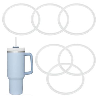 Imagem de Peças de reposição de vedação de tampa de copo 1,134 g, anel de vedação de silicone para tampa térmica não borracha compatível com Stanley Quencher H2.0 FlowState Tampa de copo de aço inoxidável 1,134