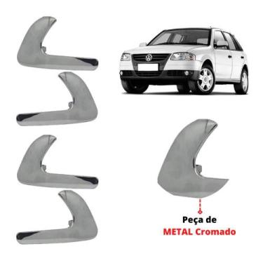 Imagem de Kit 4 Portas Maçaneta Interna Parati Gol Saveiro Cromada - UN / 4 F103