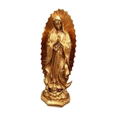 Imagem de Ｂｅｓｇａ Estátua da Bem-Aventurada Maria Escultura Religiosa Ornamento de Mesa Nossa Senhora de Fátima Estatueta Decoração de Natal para Casa Ornamento para, Style B