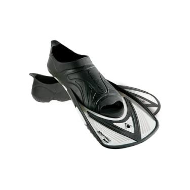 Imagem de Training Gear Microfin Nadadeiras, Masculino e Feminino, Preto/Branco, 32-33