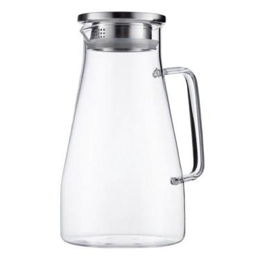 Imagem de Jarra De Vidro Transparente 1,7L Com Tampa Inox Hermetico 1 UN - CASAV