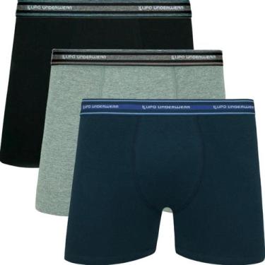 Imagem de Kit 3 Cueca Lupo Boxer Box Algodao Tamanhos Plus Size XG XXG XXXG Mode