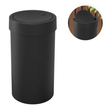 Imagem de Lixeira Grande 9 Litros Multiuso Cozinha/banheiro Tampa Basculante Coz