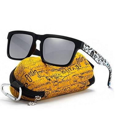 Imagem de Óculos de Sol Masculino Kdeam Estilo Surf Quadrado Hastes Estampadas P