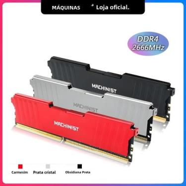 Imagem de Memória RAM DDR4 8GB/16GB (2133MHz/2666MHz/3200MHz) para Desktop - Com