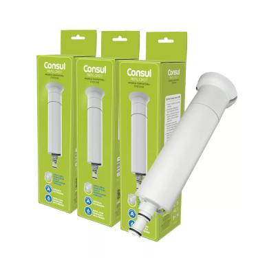Imagem de Kit com 3 Refil Filtro Consul CIX07AX para Purificador de Água CPB33AB - Original
