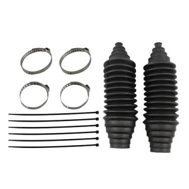 Imagem de Onseeda Fole de silicone universal com grampos C de travamento e bota de direção de pinhão bota de direção de pinhão, 4 peças de grampos C de bloqueio, 6 abraçadeiras de cabo