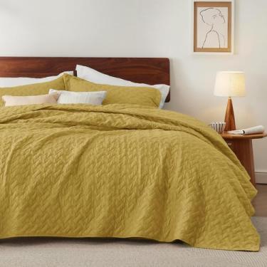Imagem de Edredão Bedsure Queen Size Leve Amarelo Mostarda