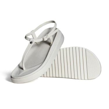 Imagem de Sandália Papete Chinelo  Plataforma Alta Anatômica - NoBrand, Off whit