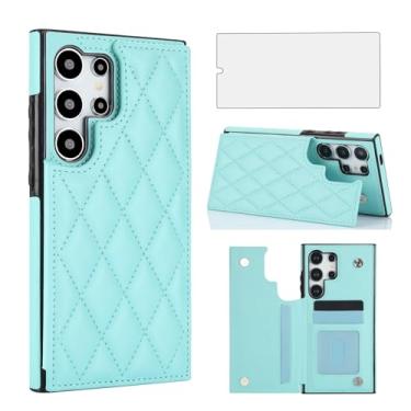 Imagem de Asuwish Capa carteira para Samsung Galaxy S25 Ultra 5G com protetor de tela de vidro temperado e suporte de cartão de crédito RFID de couro com suporte celular S25Ultra 25S S 25 25Ultra 6,9 2025