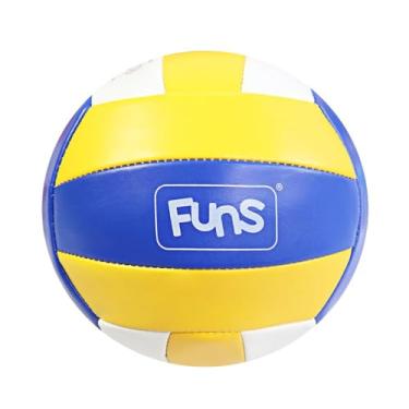 Imagem de Bola de Vôlei Oficial, Tamanho Regulamentar, para Praia e Quadra, Azul, Vermelho e Branco