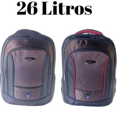 Imagem de Mochila Escolar De Costa Preta Com 3 Bolsos Reforçada 16 Pol - Elite
