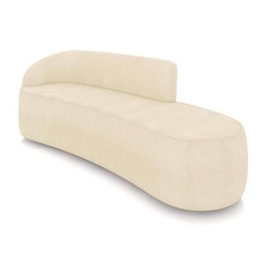 Imagem de Sofá 4 Lugares Orgânico 220 Cm Morgan Bouclê Bege D03 - D`rossi