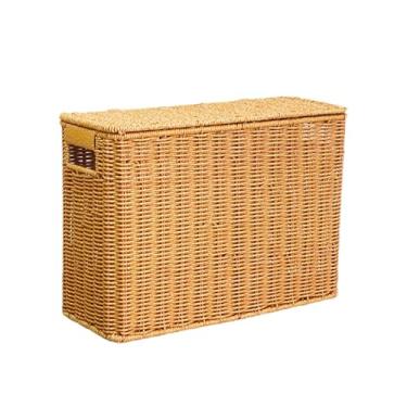 Imagem de WeiLaiKeQi Sundries de armazenamento estreito e alto Organizador de armazenamento decorativo Bin titular de armazenamento de armazenamento para armário de quarto, S