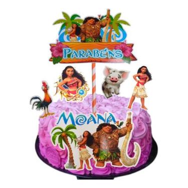 Imagem de Topper Enfeite Topo De Bolo Moana Festa Aniversário - Shop da Cris, Mo