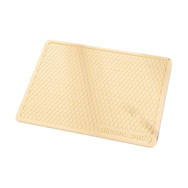 Imagem de Ｂｅｓｇａ Tapete absorvente para café, bandeja para pia, almofada seca, multiuso, antiderrapante, de silicone, para secar pratos, escorredor de pratos para , Amarelo