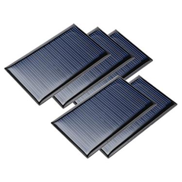 Imagem de uxcell 5 peças 6V 60mA Poly Mini painel de célula solar módulo DIY para brinquedos leves carregador 72 mm x 45 mm