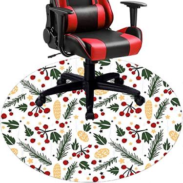 Imagem de Tapete de cadeira de escritório com flores, textura de flor, tapete de cadeira de mesa para piso de madeira de escritório doméstico, protetor de piso de pilha baixa multiuso, redondo, 99 cm