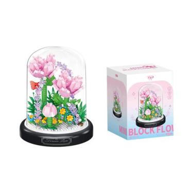 Imagem de Buquê De Rosas Vermelhas Decoração De Mesa Bonsai Romântico Diy Blocos