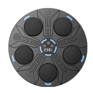 Imagem de Máquina de Boxe Musical Bluetooth Inteligente Recarregável Com Duas Luvas de Boxe Treino Divertido Exercícios Em Casa Luzes Piscantes Tela Led