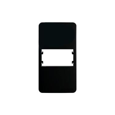 Imagem de Placa para Condulete com Suporte MarGirius Sleek Caixa 3/4" para 1 Módulo Preto Ebony