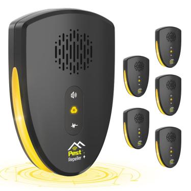 Imagem de Repelente de roedores ultrassônico interno, repelente de ratos para casa, plugue ultrassônico de dissuasão de mouse, repelente de pragas ultrassônico interno para ratos, morcegos, esquilos para casa