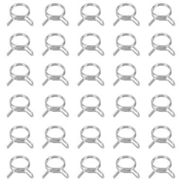Imagem de PATIKIL Braçadeiras de mangueira de mola de fio duplo, 32 peças para 11,8-12,6 mm OD 0,43" (11 mm) ID 304 Tubo de clipe de mola de aço inoxidável para linha de combustível, tubo de mangueira de ar a