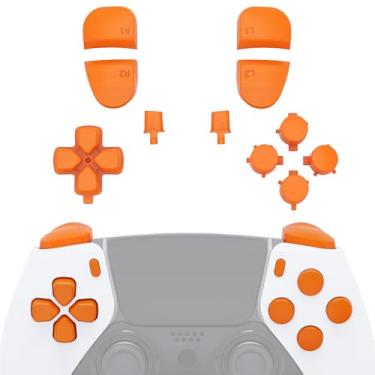 Imagem de eXtremeRate Conjunto Completo De Botões Substituição Compatível Com O Controle Ps5 Edge, Direcionais Laranja, Opções Compartilhamento, Frontais, R1, L1, R2, L2, Gatilhos Do - Sem